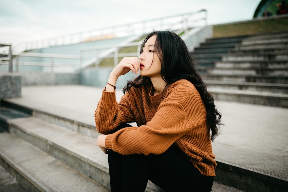 thinking woman